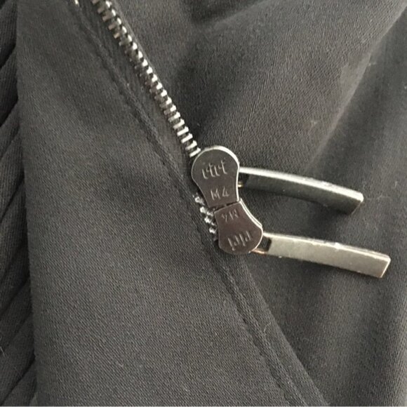 Annette Gortz Black Ruched Sleeves Double Zip Light Jacket Sz EU 36 - Picture 7 of 10